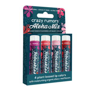 Hibiskiss Aloha Mix: 3 in 1 Balm + Color - 4 Pack Gift Box
