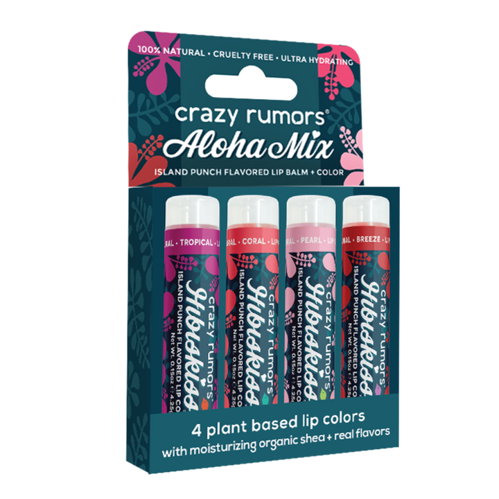 Hibiskiss Aloha Mix: 3 in 1 Balm + Color - 4 Pack Gift Box