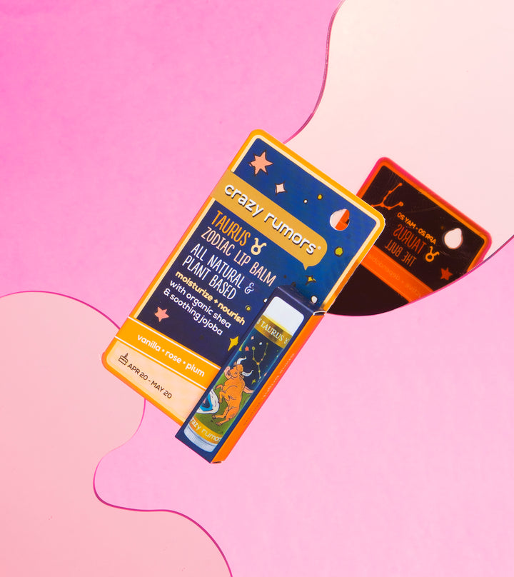 Taurus - Zodiac Lip Balm Hang Card Gift Box