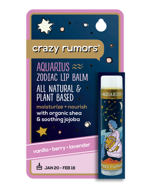 Aquarius - Zodiac Lip Balm Hang Card Gift Box