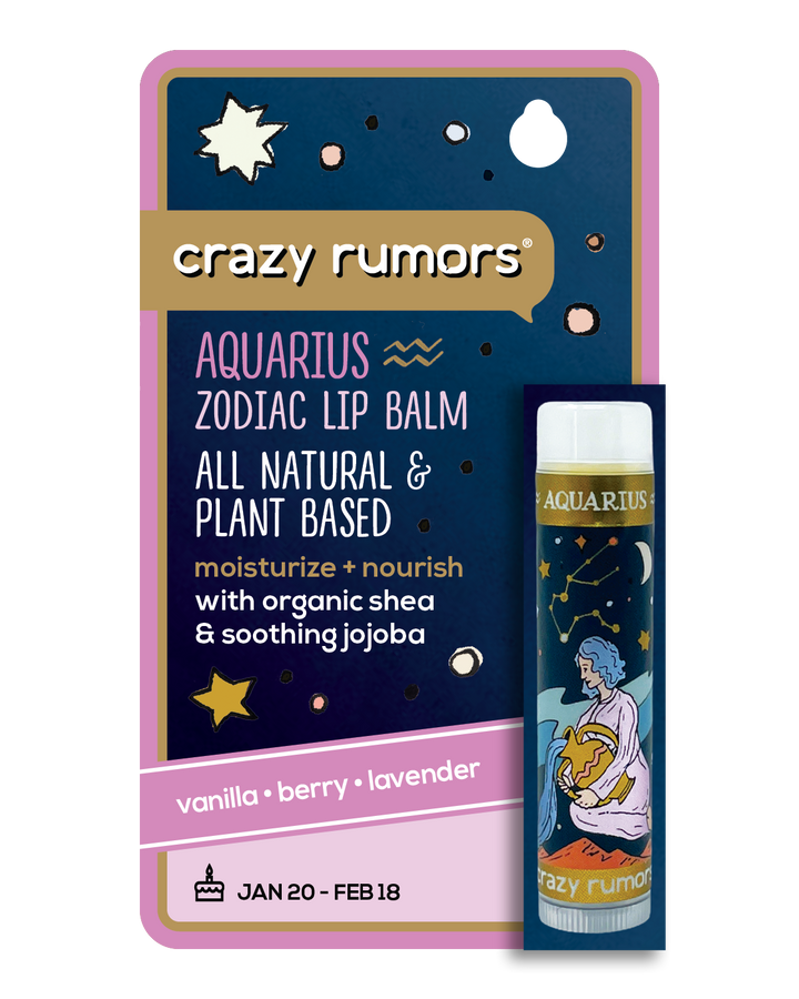 Aquarius - Zodiac Lip Balm Hang Card Gift Box