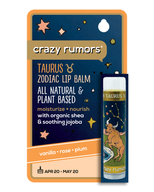 Taurus - Zodiac Lip Balm Hang Card Gift Box